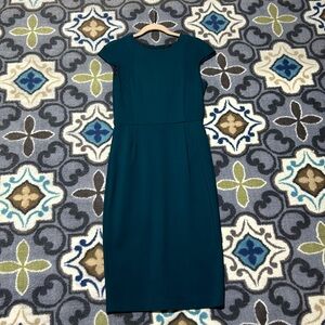 Zara Forest Green Midi Sheath Dress